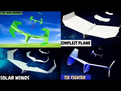 4 best Star wars paper plane | how to make a easy  paper airplanes | how to fold a paper airplane