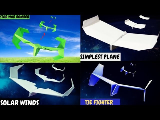 4 best Star wars paper plane | how to make a easy  paper airplanes | how to fold a paper airplane