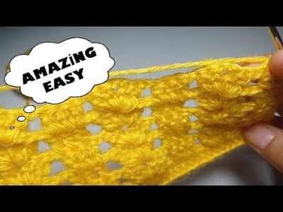 Amazing very easy crochet pattern for beginners step by step , harika çok kolay tığ işi örgü tejidos