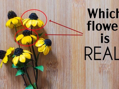 Can you tell which one is REAL? - Paper Quilling Cone Flowers DIY