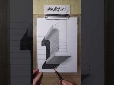 Cool Trick Art Drawing 3D on paper   Anamorphic illusion   Draw step by step   23