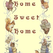 counted cross stitch pattern Home sweet home potter pdf 175*237 stitches CH1154