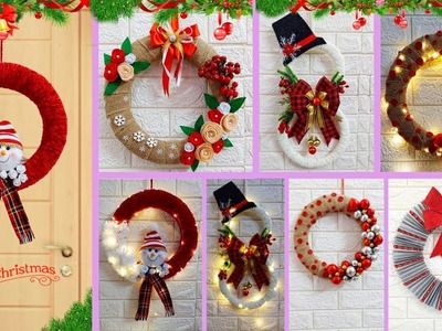 DIY 5 Economical Christmas wreath making idea | Best out of waste Low budget Christmas craft idea????87