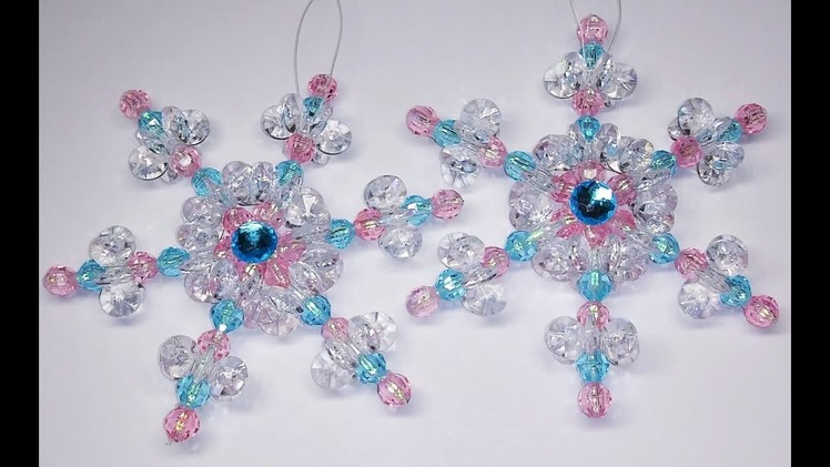DIY~Gorgeous Vintage Beaded Snowflake~Made With 3 Beads?!