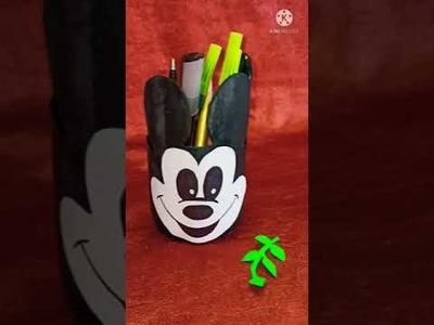Diy Micky mouse pen stand#shorts