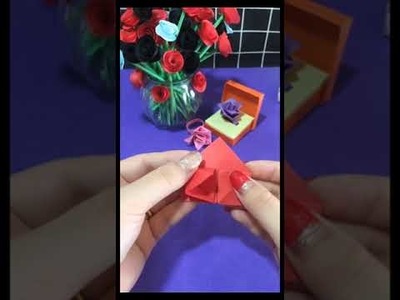 DIY paper craft idea, DIY paper easy paper flowers diy, creative thinking techniques, #shorts