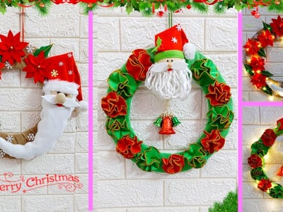 DIY Santa wreath making idea for Christmas decoration | Best out of waste Low budget craft ideas????88
