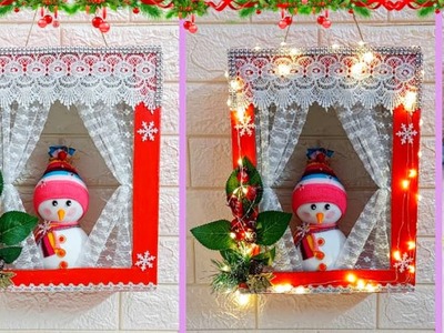 Easy Affordable Christmas Decoration idea | Best out of waste Low budget Christmas craft idea????89