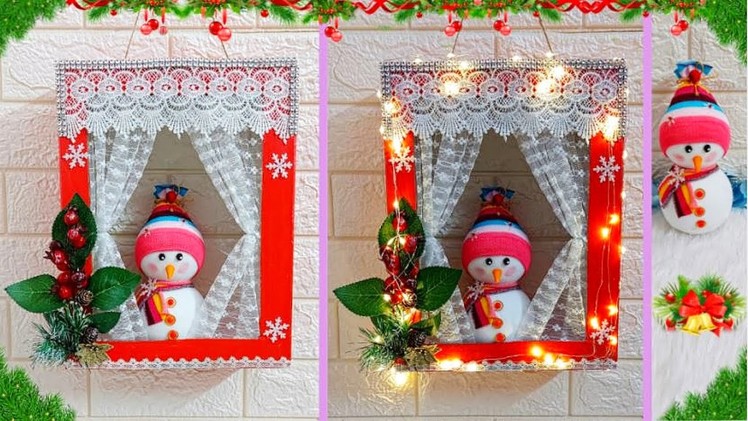Easy Affordable Christmas Decoration idea | Best out of waste Low budget Christmas craft idea????89