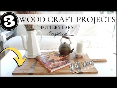 ????EASY DIY WOOD CRAFT PROJECTS & GIFTS - Pottery Barn Charcuterie Board, Trivet, Pedestal DUPE Decor