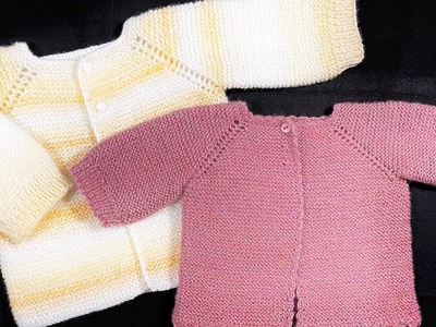 Easy knit baby cardigan for boys and girls in various sizes PERFECT FOR BEGINNERS