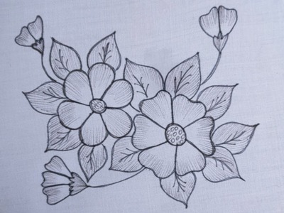 Hand embroidery design, Cast On Bullion Stitch for flower, Beautiful floral pattern hand embroidery