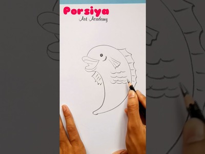 How Easy to draw fish #shorts #trending #youtubeshorts