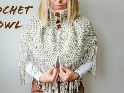 How to Crochet Shawl. Neck warmer. poncho  for Beginners