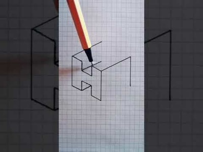 How To Draw | HH  3D Trick Art On Paper #shorts