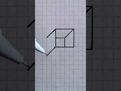 How to draw Letter Cube 3D trick art #shorts