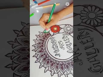 How to draw mandala art for beginners ????|Easy mandala drawing ????|Doodle Art ????#shorts