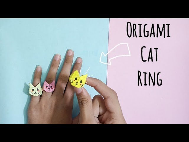 How to make easy origami cat ring