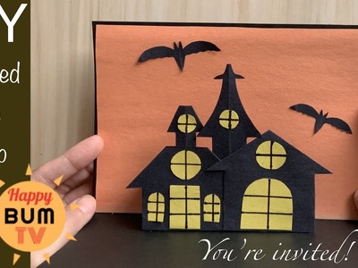 HOW TO MAKE HAUNTED HOUSE POP UP CARD I DIY HALLOWEEN POP UP CARD I DIY HALLOWEEN CRAFTS