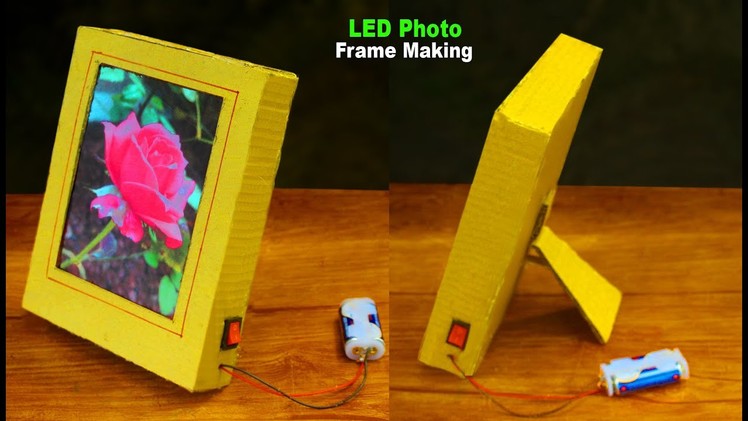 How to make LED Photo Frame at home Using Cardboard - Making Cardboard LED Photo Frame