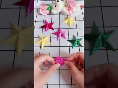 Kids craft | Paper 3d star | Paper star making | Star for christmas | #shorts