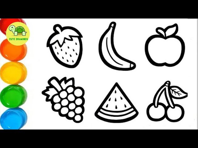 Let's Learn How to Draw Fruits Together | Painting, Drawing, Coloring Tips for kids