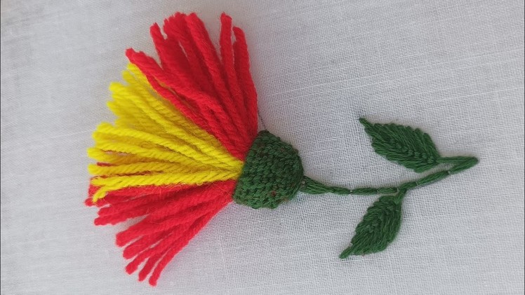 New 3D Hand Embroidery Flower Design For Beginners.EmbroDiaries Easy Hand Embroidery Tricks