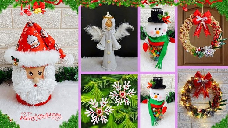 New 5 Christmas Decoration ideas at very low Budget  | Best out of waste Christmas craft ideas????90