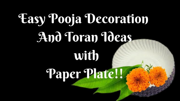 Pooja Decoration with Paper plate| DIY Pooja Backdrop ideas at home| Easy Navratri Decoration Ideas