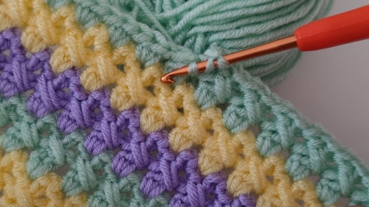 Super Easy crochet baby blanket pattern for beginners ~ Trend 3D Crochet Blanket Pattern