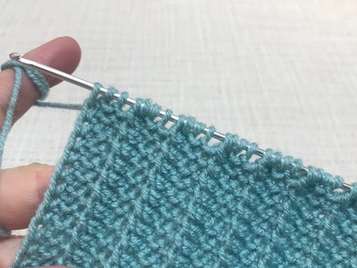 Süper Easy Crochet Knitting Tunussian Model Tunus işi Yelek Örneği