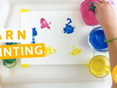 Yarn Printing: Easy Art for Kids!