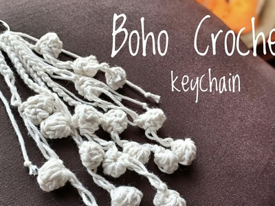 Crochet Boho Keychain | Easy DIY crochet keychain