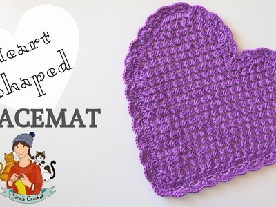 Crochet Heart Shaped Placemat