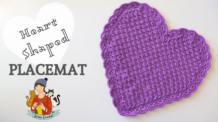 Crochet Heart Shaped Placemat