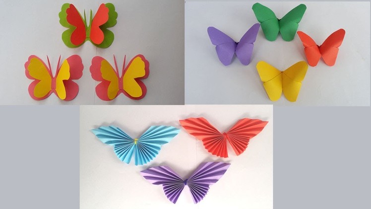 DIY: 3Amazing Paper Butterfly!! How to Make Beautiful Paper Butterfly for Home.Room.Wall Decoration!