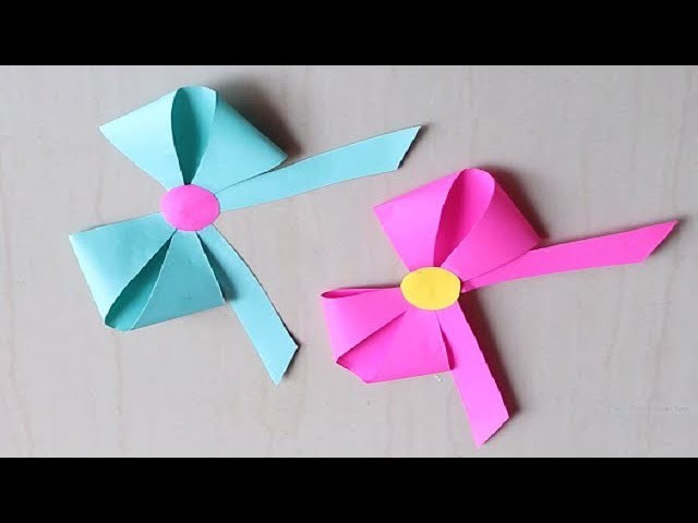 DIY -  How to make a paper Bow.Ribbon | Easy origami Bow.Ribbons for beginners making