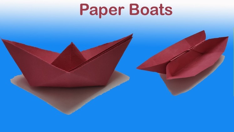 DIY ! How to make paper boat in 5 simple steps | Single and Twin Paper Boats | Paper Crafts | TF