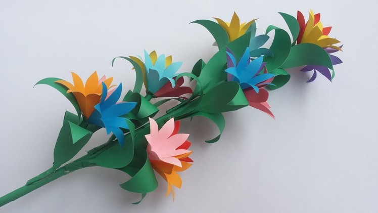DIY: Paper Flower Stick!! How to Make Beautiful Paper Flower Stick for Home.Room Decoration!!!