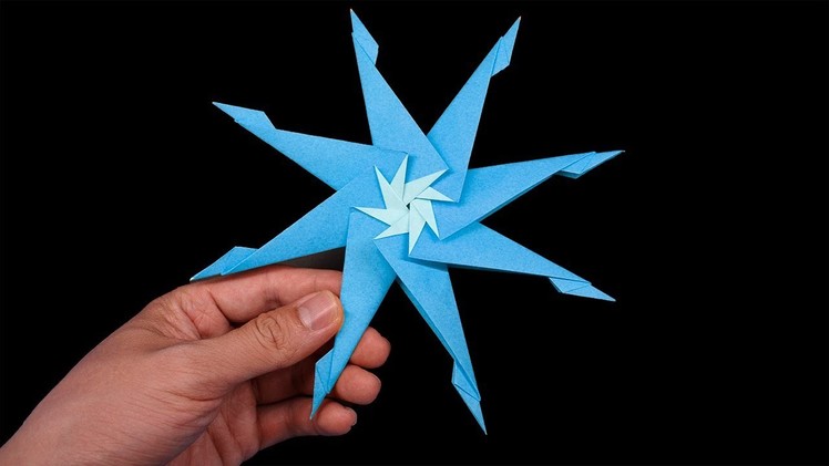 Easy Origami Paper Ninja Star 8 points - How to Make Ninja Star 8 points Step by Step