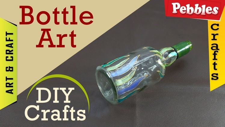 How to Decorate Bottle Art with Colors | DIY Crafts for kids | in English