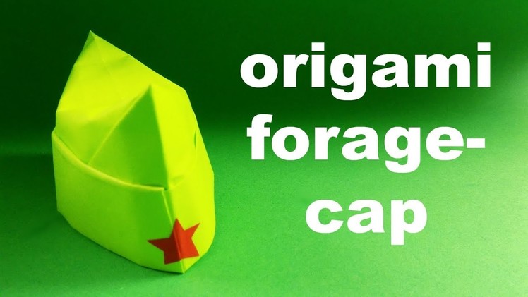 How to make a paper forage-cap. Origami Cap. Paper Cap