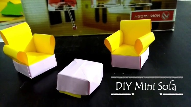How to make a Paper Sofa  |  DIY Mini Sofa  | Kid's Crafts