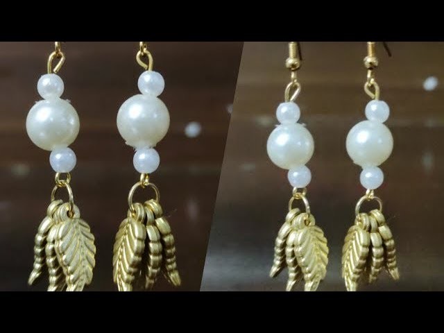 How to make Beautiful Pearl Earring at Home | Beautiful Dangling Earring | Handy Mandy Craft