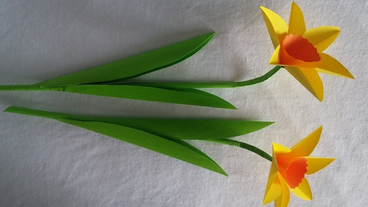 How to Make Daffodil Paper Flowers | DIY Flower Making Tutorials