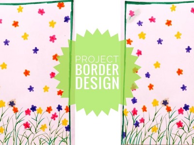 How to make paper border design for project | Beautiful border design | Latest border design