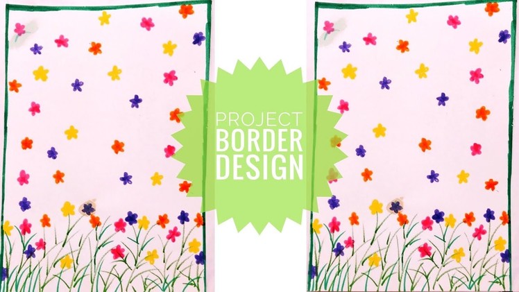 How to make paper border design for project | Beautiful border design | Latest border design