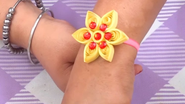 How to make Quilling paper bracelets | paper bracelets making step by step tutorial