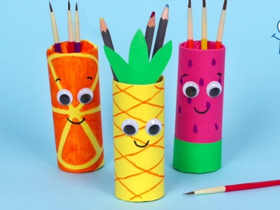 How to make Summer Fruit Pen Pots | Easy Summer Crafts for Kids