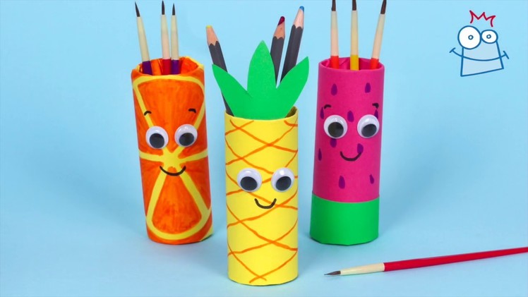 How to make Summer Fruit Pen Pots | Easy Summer Crafts for Kids